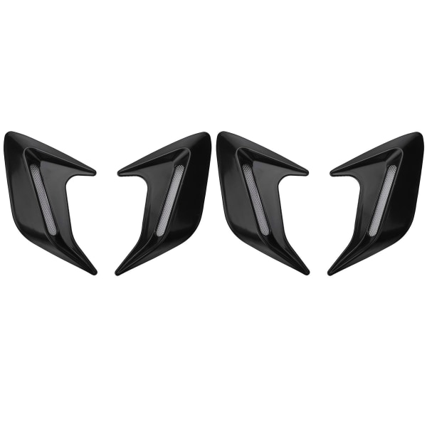 2x Universal Car Vents Dekorativ Car Style Air Flow Vent Huva Svart