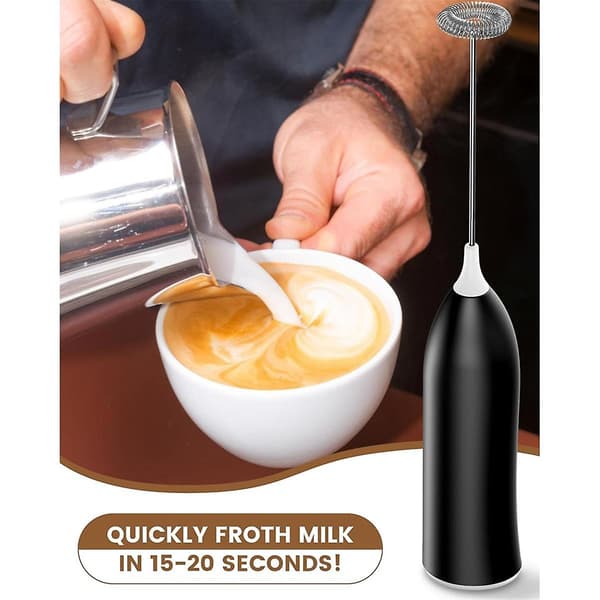 Mælkeskummer, USB genopladelig elektrisk mælkeskummer stav manuel handy mælkeskummer til kaffe, La