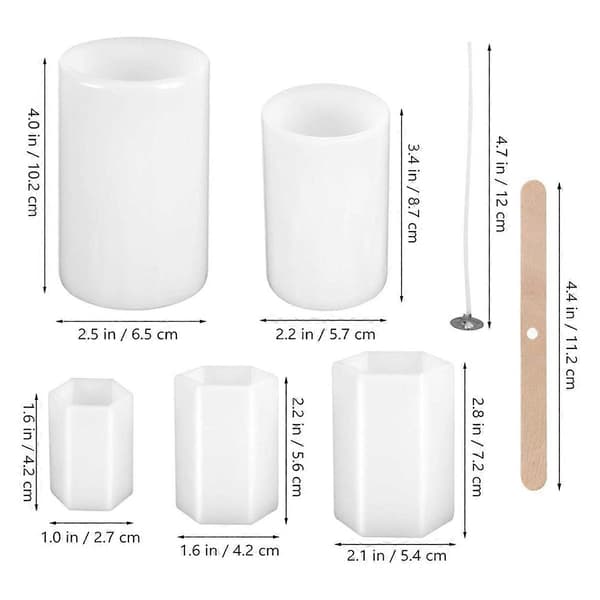 Silikone Lysform, Søjlelysform til Lysfremstilling, DIY Lysfremstillingsform