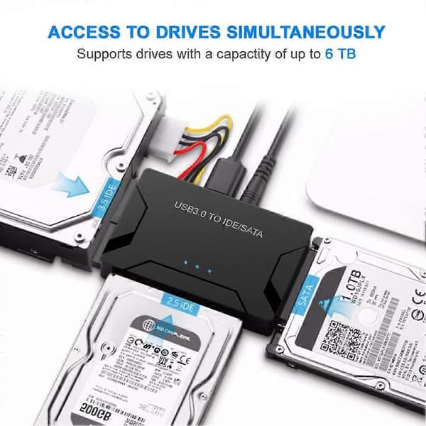 Universaali 500 Mt/s USB 3.0 IDE/SATA-muunnin Ulkoinen Kiintolevyaseman Adapteri