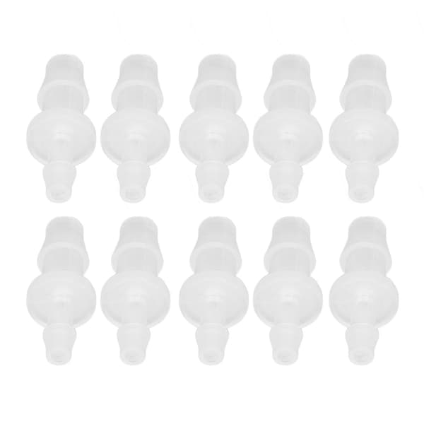 10 st. Slangreduceringskoppling PP Akvarium Luftpumpadapter för Silikonröranslutning 3,9-6,4