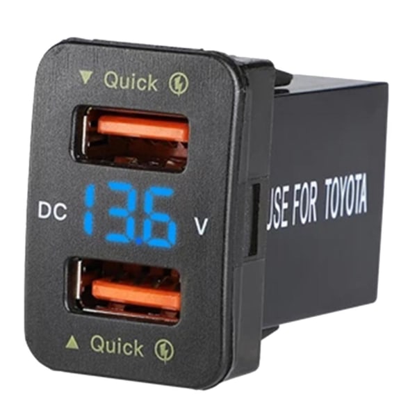 36w nopea autolaturi Qc3.0 Dual USB pikalaturi sinisellä jännitteellä vedenpitävä matkapuhelinlaturi