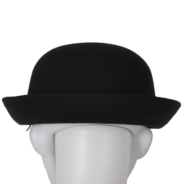 1 kpl Melonihattu Bowler Hat Bowler Hat Felt Hat Chaplin Hat Ratsastushattu (musta)