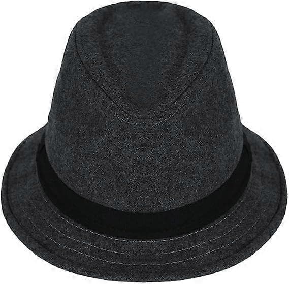 Hat, Panama Hat, Elegant Vinter Bowler Hat, Gentleman Jazz Hat, Varm Efterår Vinter Hat, til Rejsefest Udendørs, (Lysegrå)