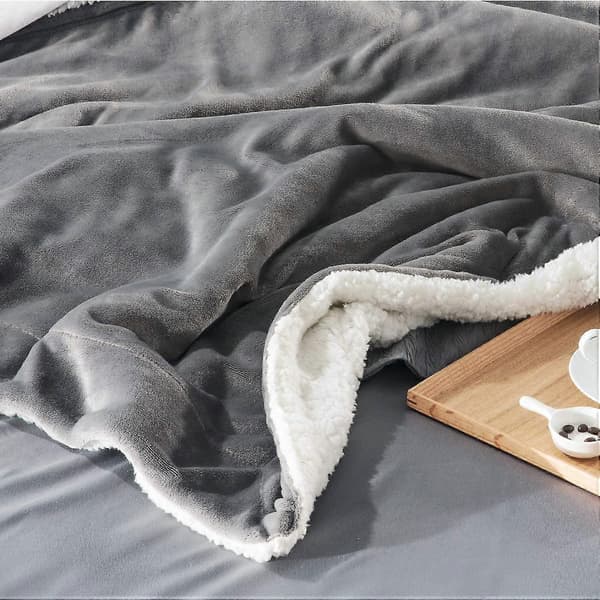 Ruudullinen Fleece-sohvapeitto - Harmaa sohvanpeitto 150cmx200cm