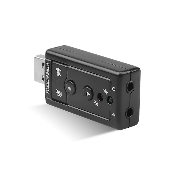 Virtuaalinen 7.1-kanavainen äänikortti Ulkoinen USB 2.0 Audio Mic Kaiutinsovitin Mikrofoni Stereo 3,5 mm:n liitäntä Kuulokemikrofoni Äänikortti
