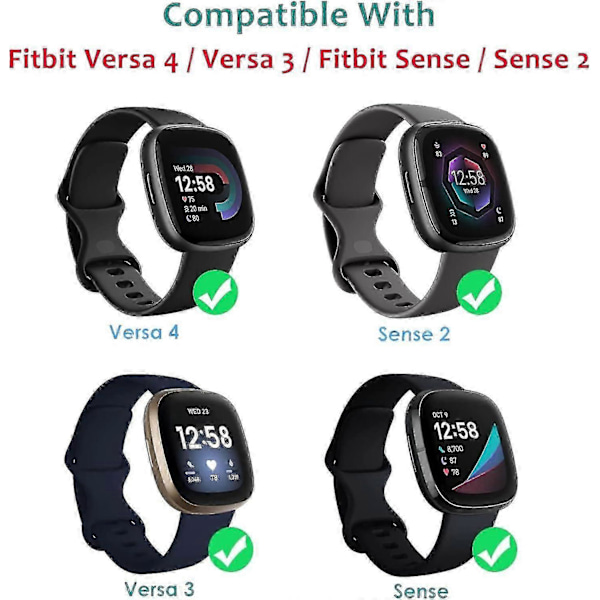 2 kpl Laturi Yhteensopiva Fitbit Sense/Fitbit Sense 2, Fitbit Versa 3 / Fitbit Versa 4 kanssa, Korvaava Latausjohto Yhteensopiva Fitbitin kanssa