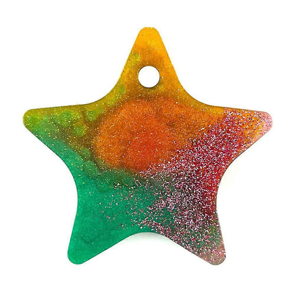 DIY Håndværk Vedhæng Silikoneform Håndlavet Skinnende Stjerneform Nøglering Resin Form