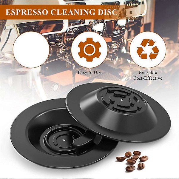Silica Rengøringsdisk 4 STK Espresso Backflush til Espresso Maskiner Kompatibel med Rengøringstabletter