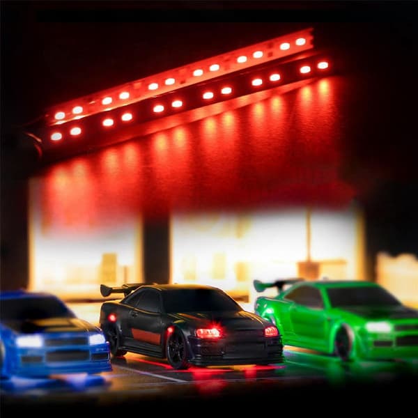 24 LED Chassis Lys Metall LED Stripe 6V For 1/10 1/8 RC Bil Crawler, rød