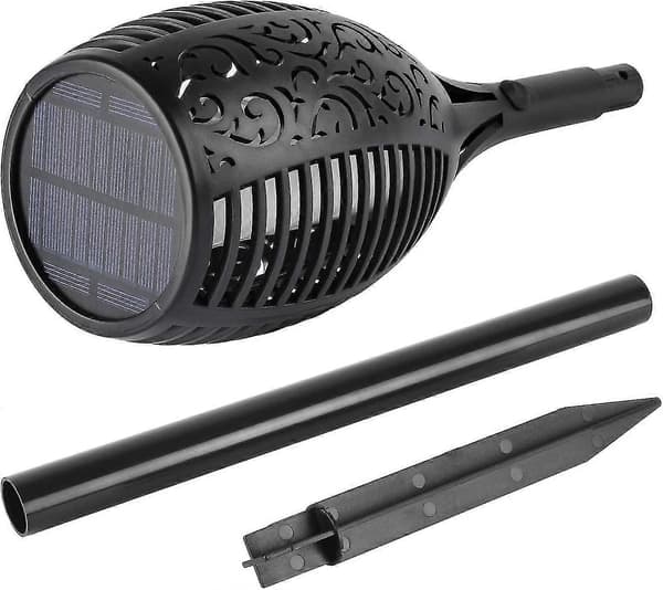 Solar Havelampe 2 Pak - Solar Havebelysning Med IP65 Vandtæthed - Varmt Lys - 96 LED'er - Lyssensor