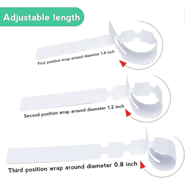 100-pack Plast Växtetiketter, 2 x 21 cm, för Växtomslag (Vit) s202412244070
