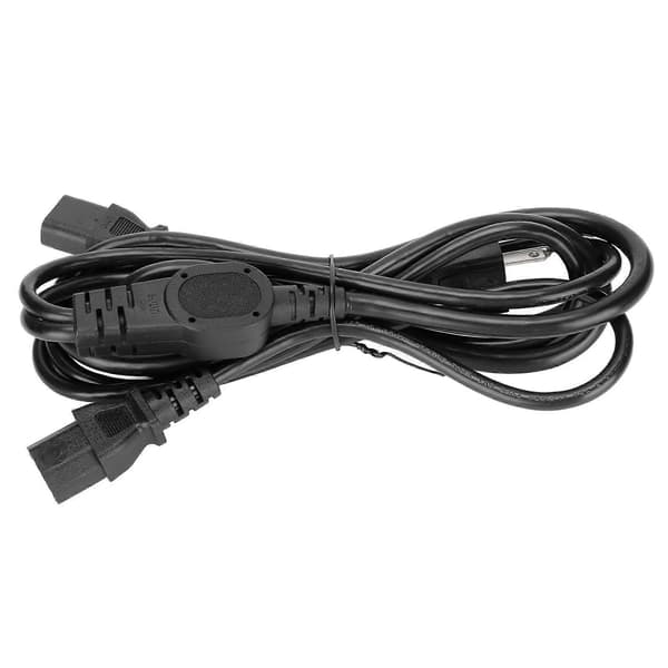 Computer Strømkabel 5?15P Han Til Dobbelt IEC320 C13 Hun Y Form PC Strømforsyningskabel US Stik 125?250V 2m / 6.6ft (JD3263)