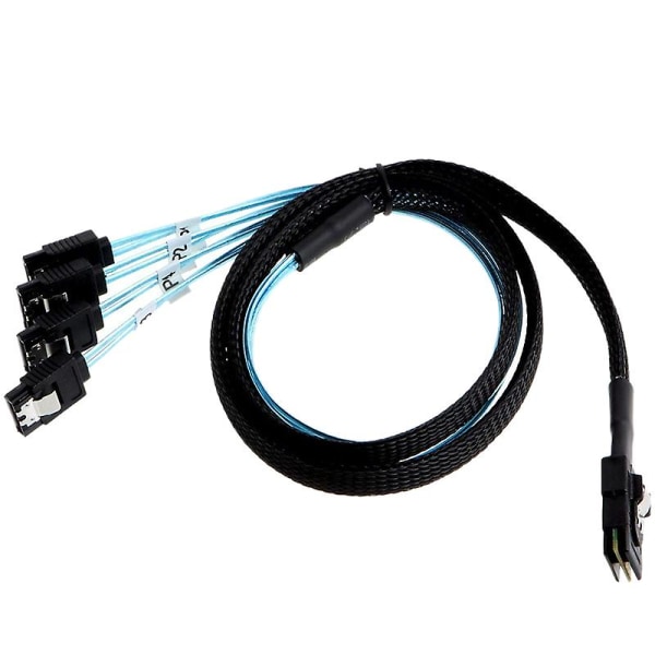 Mini Sas 36pin (sff-8087) Hann til 4 Sata 7pin Hunn Kabel, 1.0m