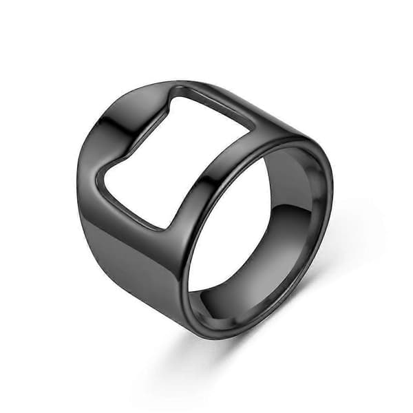 Bartender Ring - Bartender Ring Flasköppnare, Ring i rostfritt stål för män och kvinnor Gold NO.8