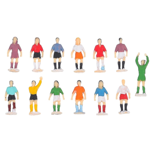 1 Sæt/13 stk Mini Fodboldspiller Figur Model Simulering Karakter Desktop Decor