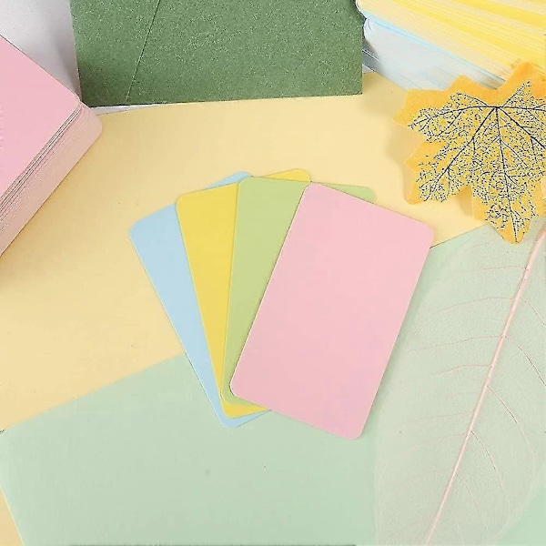 600 Stykker 6 Farver Blank Kraft Papirkort Visitkort DIY Flash Cards Gave
