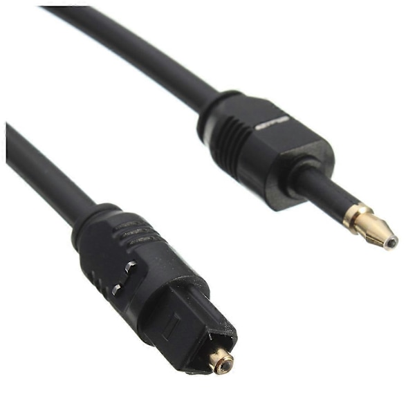 1m 3ft Toslink till Miniplugg 3.5mm Digital Optisk SPDIF Ljudkabel Guldpläterad
