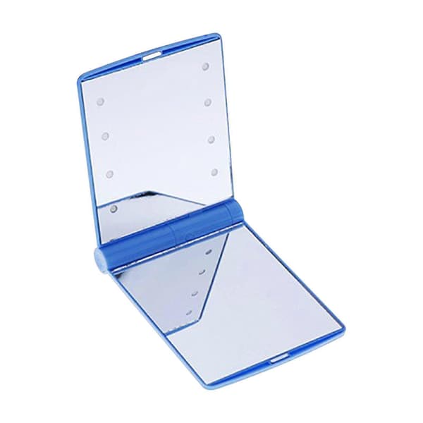 LED Makeup Spejl Til Piger Makeup LED Spejl 8 Lys Sammenklappeligt Spejl Bærbart Lysende Spejl Lille Spejl