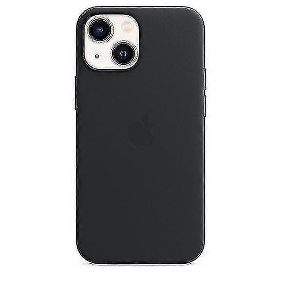 Læder Telefon Cover til iPhone 13 Mini Læder Cover med Magsafe Midnight Black