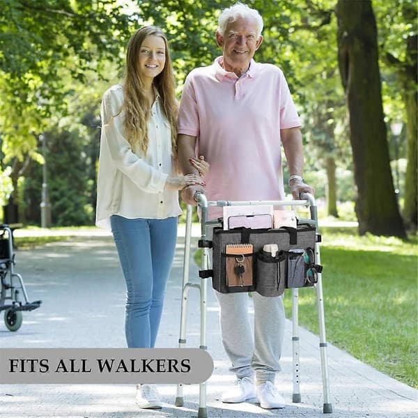 Foldbare Rollator Tilbehør med Kopholder & Organizer Lomme