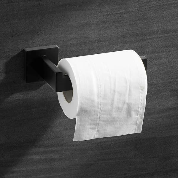 2025 Egnet Mat Sort Toiletpapirholder Vægmonteret 304 Rustfrit Stål Toiletpapirholder til Badeværelse