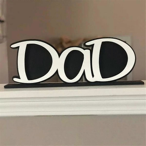Fars Dags Fotorammer Far Bogstav Form Billedramme Foto til Far Familie Visning på Bordplade Fars Dags Gave, B