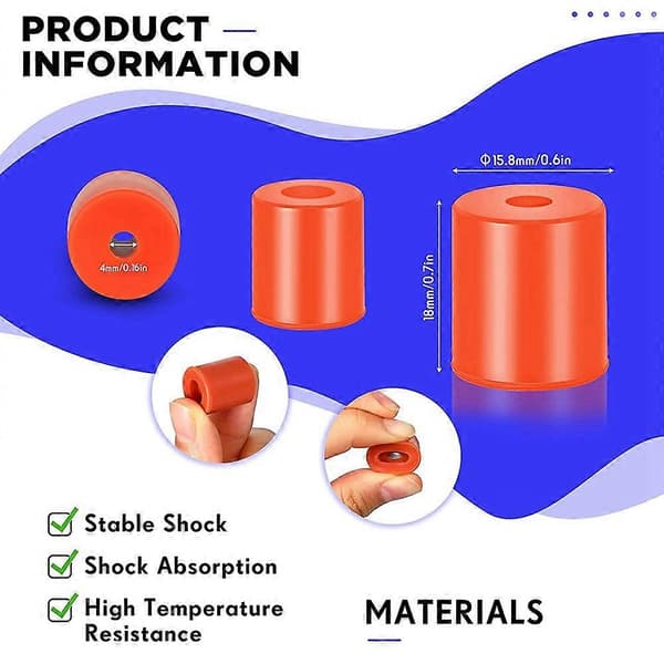 12 stk. 3D Printer Varmeplade Dele Silikone Nivellering Solid Seng Montering Varmebestandig Kompatibel med CR-10 Ender 3 Connect