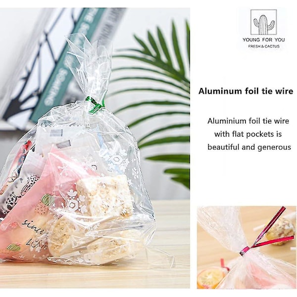 1600 stk. Posejlslukninger Twist Tie Posebindere Metallic Foliebindinger til DIY Bagning Slik Brød Donuts Lollipop Pose