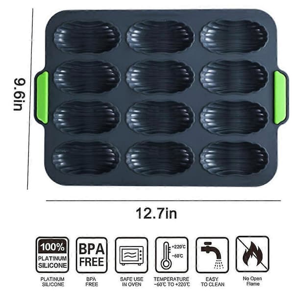 Mini Baguette Bakeplate, 34,5x 24 Cm, Ikke-klebende Perforert Plate Brød Sprøstekebrett, Brød Bakeform