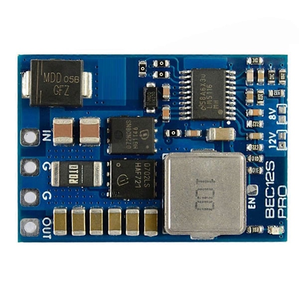 For BEC12S-PRO Modul 9-55V til 5V/8V/12V-5A Overstrømsbeskyttelse Selvgendannelse til RC Fly FPV