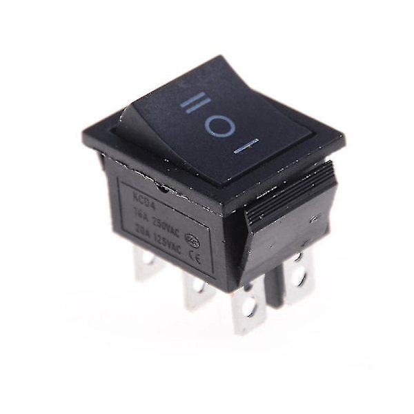 1 st Kcd4 vippströmbrytare svart Dpdt På/av/på 6 stift 16a/250vac 20a/125vac