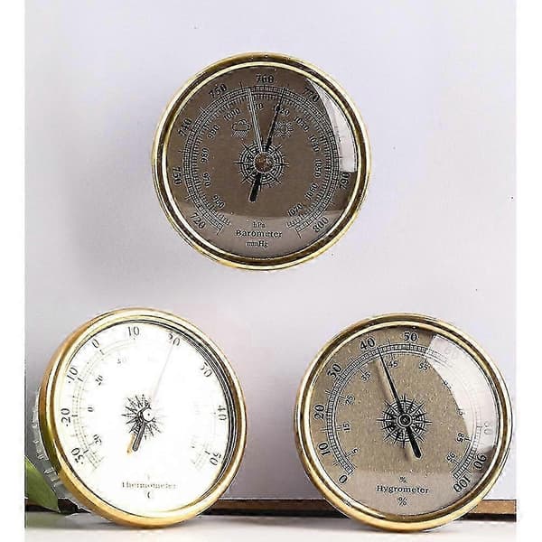 3 I 1 Lufttrykksmåler Termometer Hygrometer Barometer Værvarsel 72mm