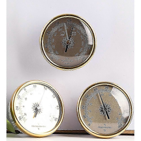 3 I 1 Lufttryksmåler Termometer Hygrometer Barometer Vejrudsigt 72mm