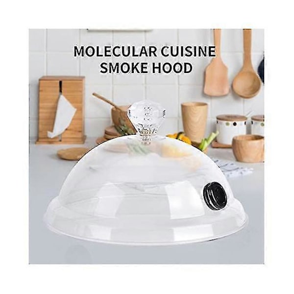 Savustuskuvun kansi, savustuspolttoaine & sytytyspalat Savustuslastut Infuuseri Cloche Kupu Kansi Tarvikesetti BBQ Lihalle Juustolle Cocktaileille Pihville 6,3 tuumaa 4,7 Cu