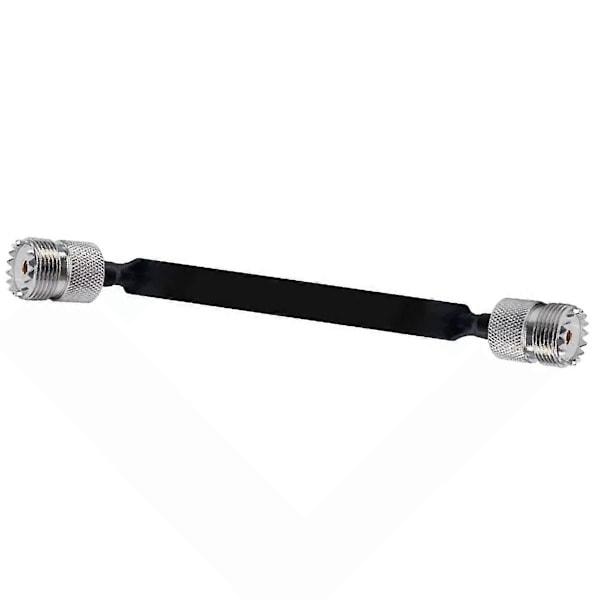 2-pak 40 cm RF koaksialkabel vindue/dør gennemføring fladt kabel, SO239 UHF hun til UHF hun, 50 Ohm