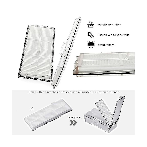 Reservedele til S8 S8 Pro Ultra S8+ Duo-rulle hovedsidebørster Moppeklude Hepa-filtre Tilbehør