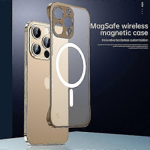 Til iPhone 16 Pro-deksel kompatibel med MagSafe Matt PC Rammeløst mobildeksel - Svart
