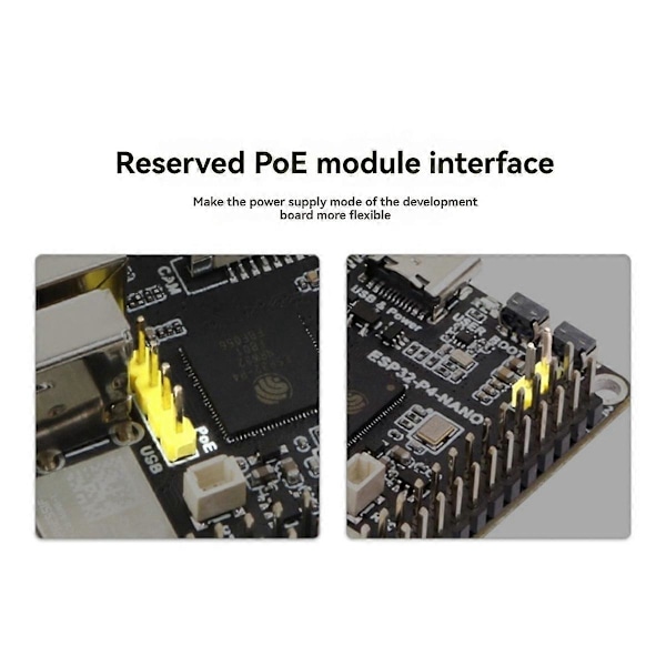 ESP32-P4-NANO Utvecklingskort med Högtalare Dual-Core RISC-V WiFi6 Bluetooth5/BLE RJ45 100M Ethernet Port Moderkort