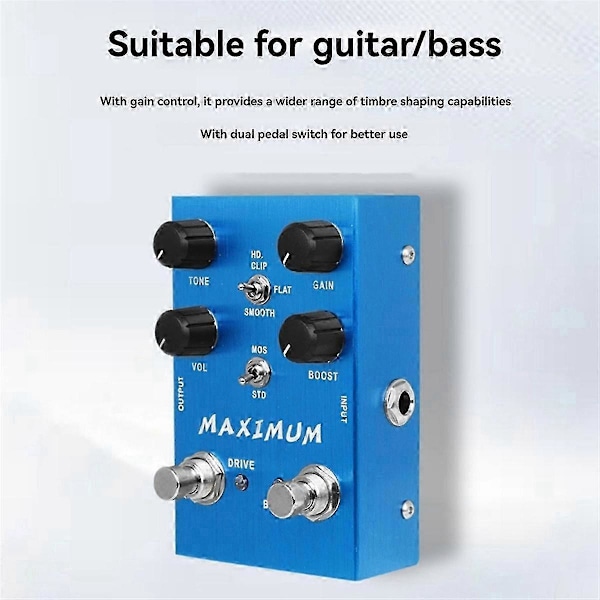 An-41 Maximum Overdrive Effektpedal Drive Channel Ren Ton Utan Kompression Gitarrdelar