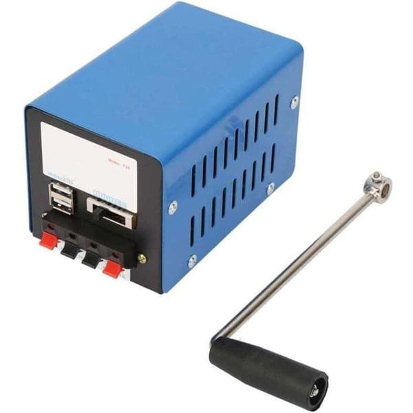 Manuel håndsvinggenerator. Bærbar mobil nød-USB-backupstrømforsyningsoplader til udendørs havecamping.