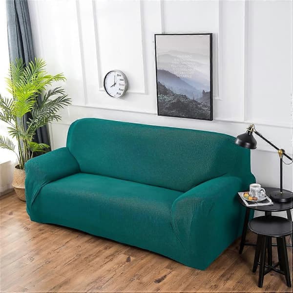 Elastiske sofatrekk, universelt sofatrekk for sofa med armlener (Svart, 1-seter)