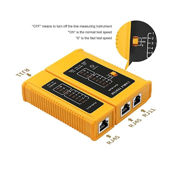 Profesjonell Rj45 Rj11 Kabel Lan Tester Nettverkskabel Tester Lan Kabel Tester Nettverksverktøy