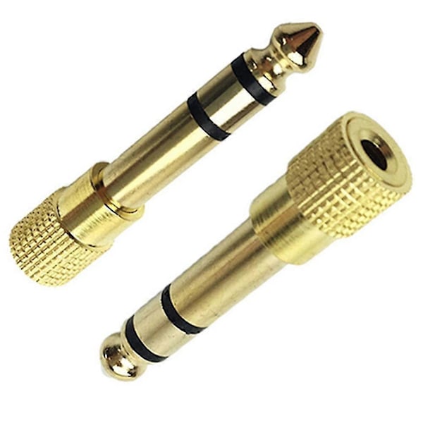 Fornnerg 1/8 3.5mm Hunn til 6.5mm 1/4 Hann Hodetelefon Jack Adapter Plugg Stereo Audio Banmo