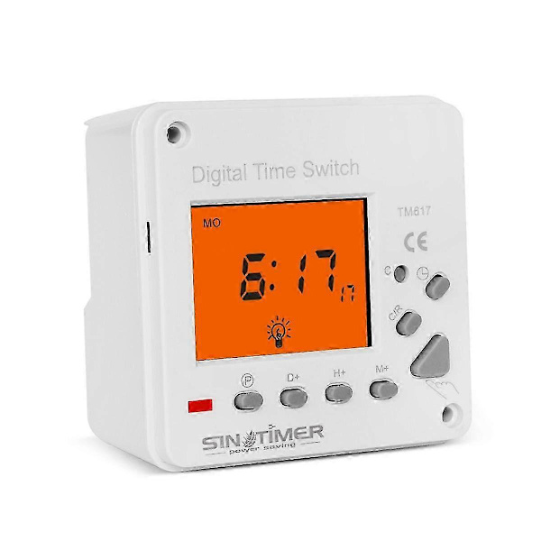 TM617-1 Intelligent Baggrundsbelyst Skærm Tidsstyring Kontaktswitch Timerpanel