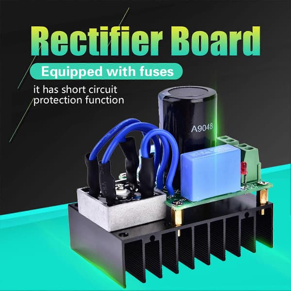 Universal AC til DC Ensrettermodul med Multipel Beskyttelse, 0-220VAC til 0-311VDC, 1 stk.