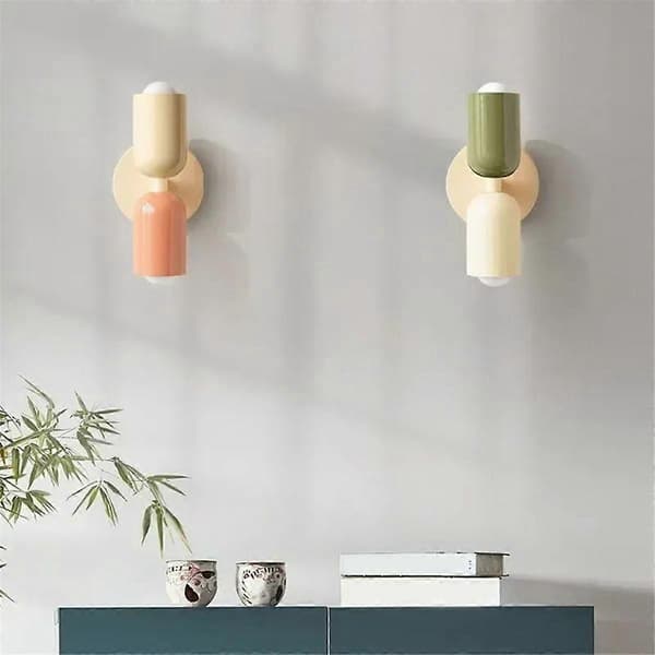 LED Væglampe Moderne Minimalistisk Creme Dobbelt Hoveder Lamper til Stue Soveværelse Sengelampe Studieværelse Dekorationslamper A