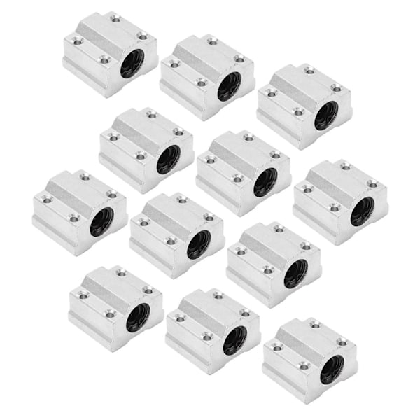 12 stk. Lineær bevægelsesleje Slide Block Box Type CNC Slide Unit Bøsning til SCS8UU Roller YEMAA
