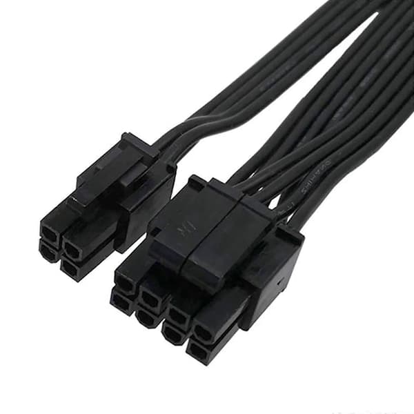 2 stk. CPU ATX 8-pin han til dobbelt PCIe 2X 8-pin (6+2) han strømkabel til modulær strømforsyning (60 cm + 20 cm)