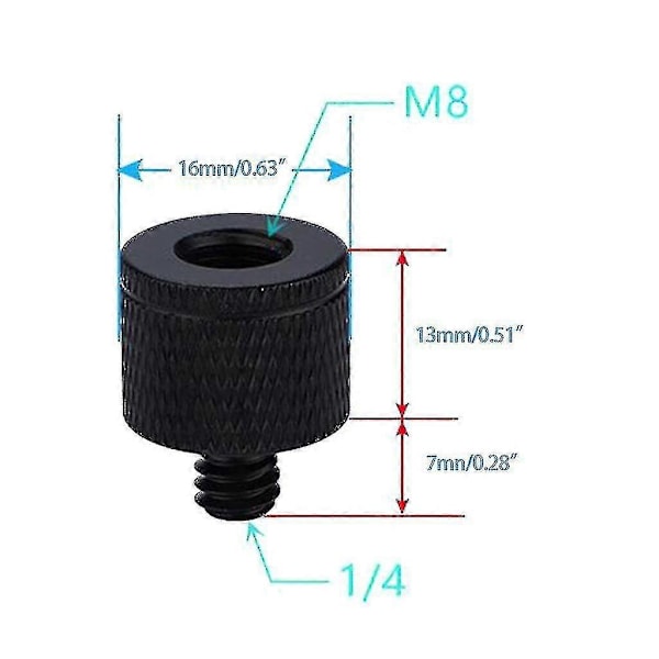 2x DSLR Kameraskruvar 1/4 Till M4 M5 M6 M8 M10 M12 Konverteringsskruv För Projektor